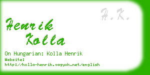 henrik kolla business card